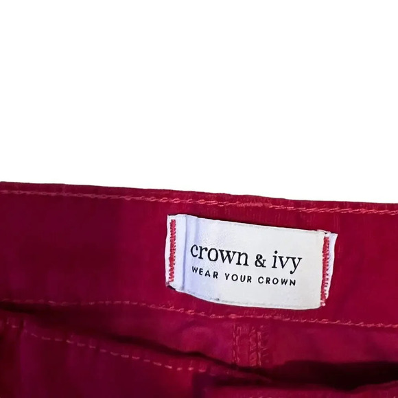 Crown‎ & Ivy Women's 16R Dark Pink Flared Leg Corduroy Jeans - Picture 2 of 4